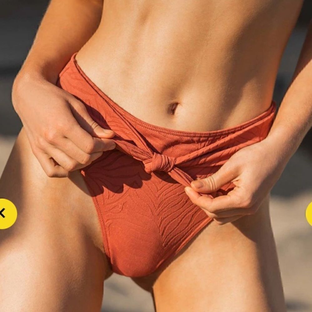 NWT Wild Babe Mod Mid Hi Waist Bikini Bottom M